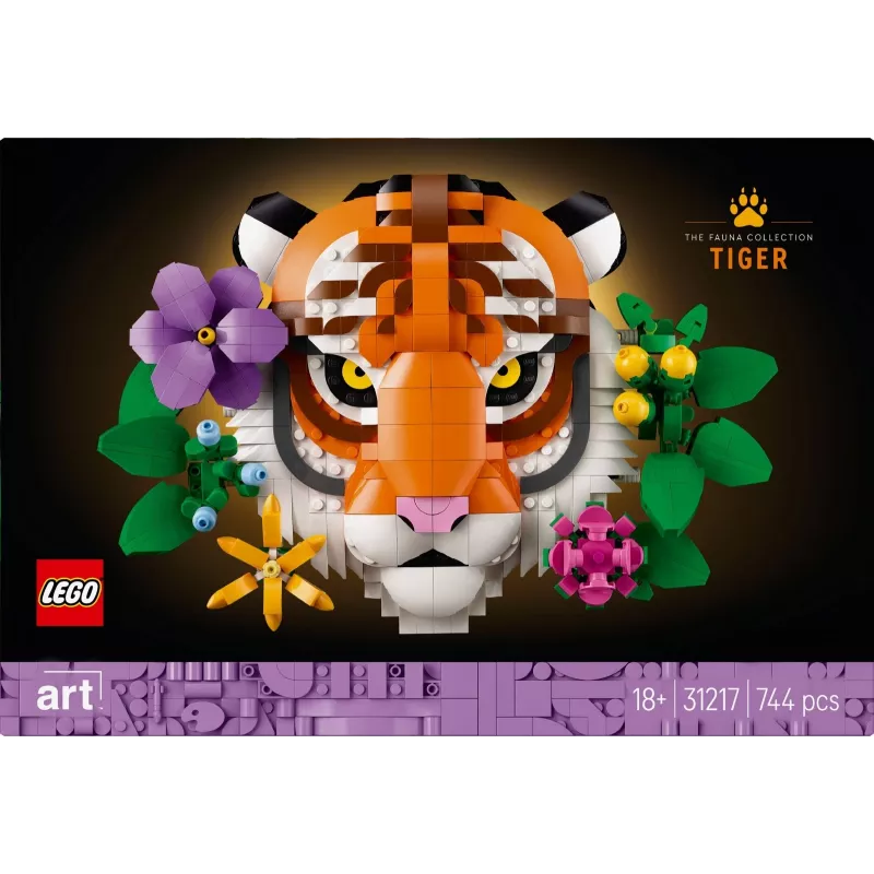 Construction toy LEGO Art Fauna Collection Tiger set 31217 - buildable tiger model