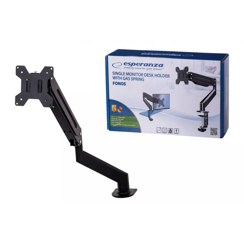 Esperanza ERW019 monitor mount / stand 68.6 cm (27) Desk Black