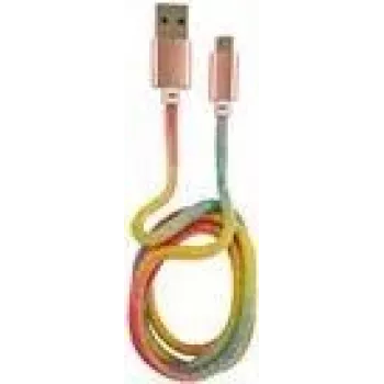 LC-POWER Cable USB-Micro-1M-3 1m Rainbow Glitter,USB A auf Micro-USB (LC-C-USB-MICRO-1M-3)