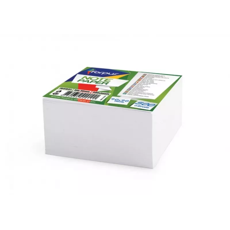 Notes Forpus, 9x9 cm, white, glued (500) 0716-009
