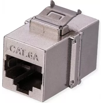 VALUE RJ45 Coupling Shielded Cat.6A Silver kurz (26.99.0379)