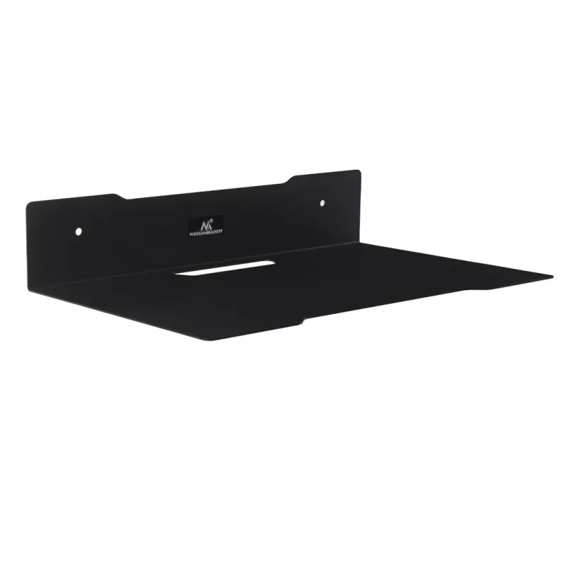 Wall shelf for decoder MACLEAN MC-122, steel, black, max load 5 kg, hole spacing 219 mm