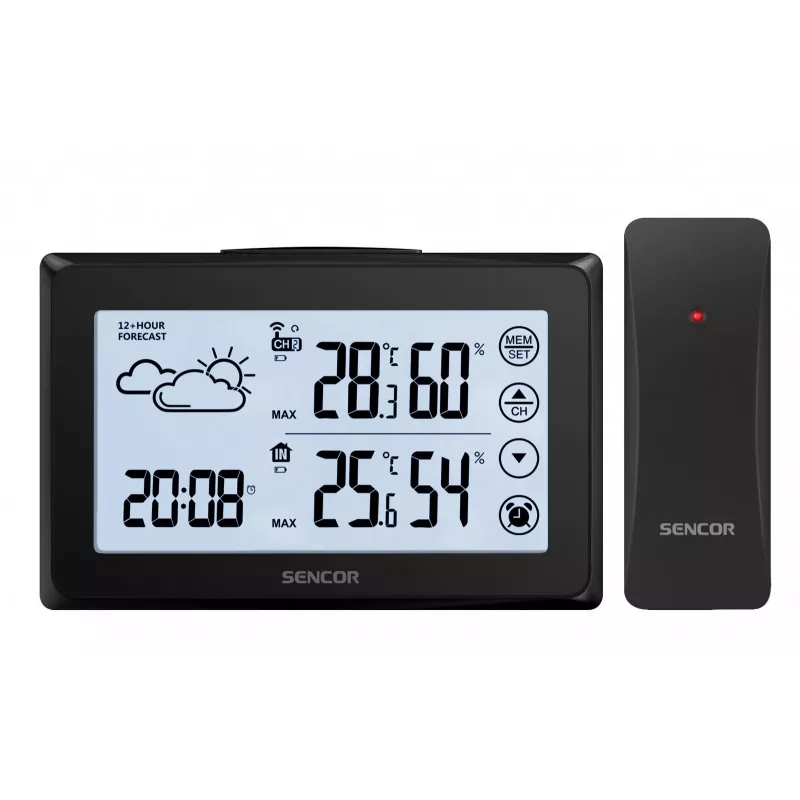 Weather station SENCOR SWS 2850 — indoor/outdoor temperature & humidity, 1 wireless sensor, 433.92 MHz, max/min memory