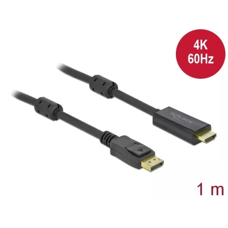 Cable DeLOCK Active DisplayPort 1.2 to HDMI 4K 60 Hz 1 m