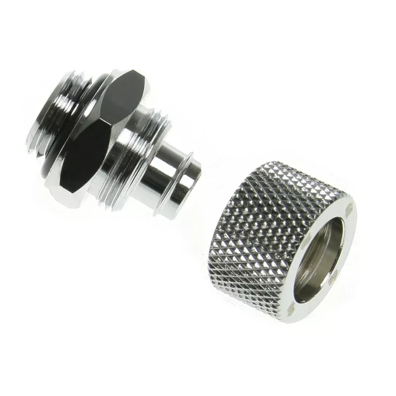 Computer cooling system part BitsPower BP-WTP-C11J — Brass fitting, nickel silver finish