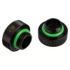 Adapter G1/4 inch external thread to 14mm hard tube, BitsPower Touchaqua TA-FH14-GB, 2-pack, black