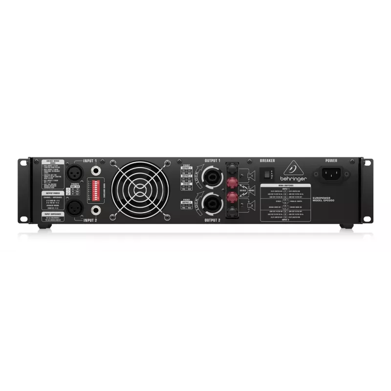 Behringer EP2000 audio amplifier Performance/stage Black