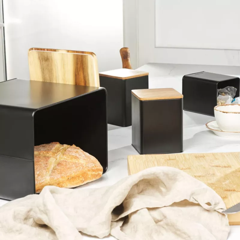 Bread Bin Set Salter BW129001EU7 Black 4-piece – storage containers for bread and baked goods