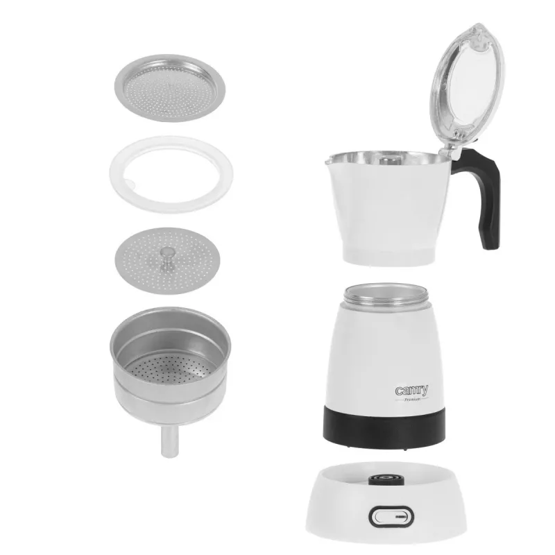 Camry | Electric Moka Coffe Maker | CR 4415w | 480 W | White