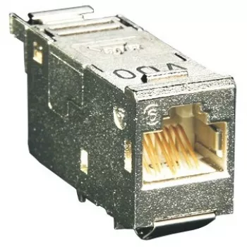 BTR E-DAT Cat.6A 8(8) RJ-45 insert module, silver, 41.95×14.7×19.1 mm