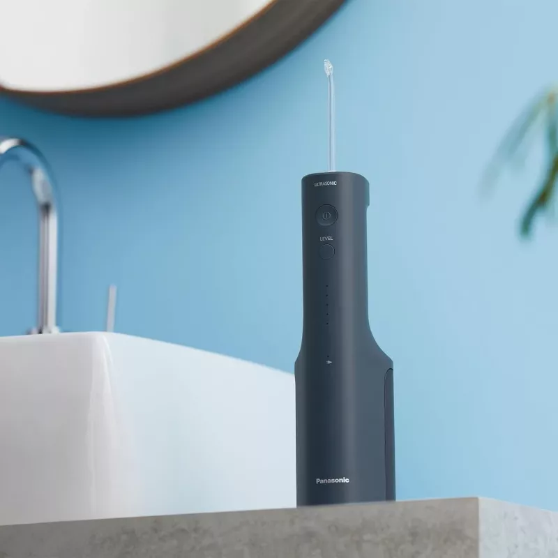 EW-DJ66, 0.2 l, blue, cordless oral irrigator, sonic toothbrush, rechargeable battery, 100 - 240 V