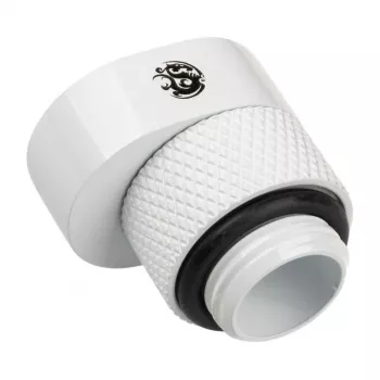 Adapter BitsPower X-Cross G1/4 inch male to G1/4 inch female, 5 mm offset, white
