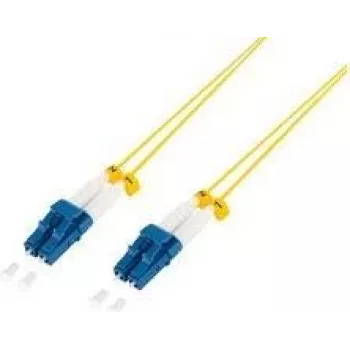 Fibre optic slim patch cable - OS2 - LC-LC duplex - single mode - yellow - 1 m