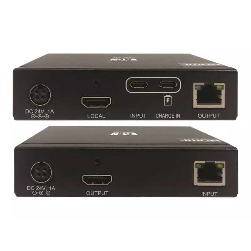 Eaton Tripp Lite Series USB C to HDMI over Cat6 Extender Kit with KVM Support, 4K 60Hz, 4:4:4, Transmitter/Receiver, USB, PoC, HDCP 2.2, up to 230 ft., TAA, - Expansion for Video