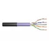 DIGITUS Professional Installation Cable - Bulk Cable - 500 m - UTP - CAT 6 - Halogen-Free, outdoors, robust - Black