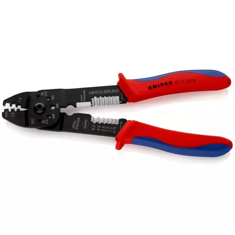 Knipex 97 21 215 B Crimping tool Black, Blue, Red