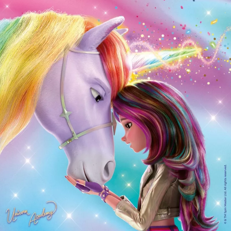 Jigsaw Puzzle Ravensburger Unicorn Academy — 3 x 49 pieces, set for children