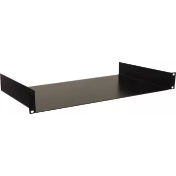 Rack mount shelf Omnitronic 30100916 1U, black, steel 19 inch