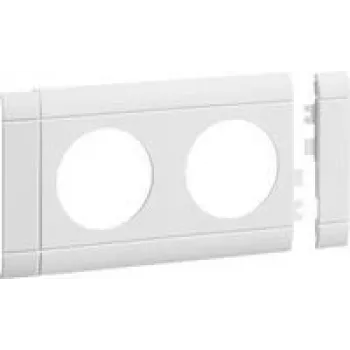 HAGER GB080209016 cover plate 2-way Socket Outlet stackable halogen-free (GB080209016)
