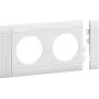 HAGER GB080209016 cover plate 2-way Socket Outlet stackable halogen-free (GB080209016)
