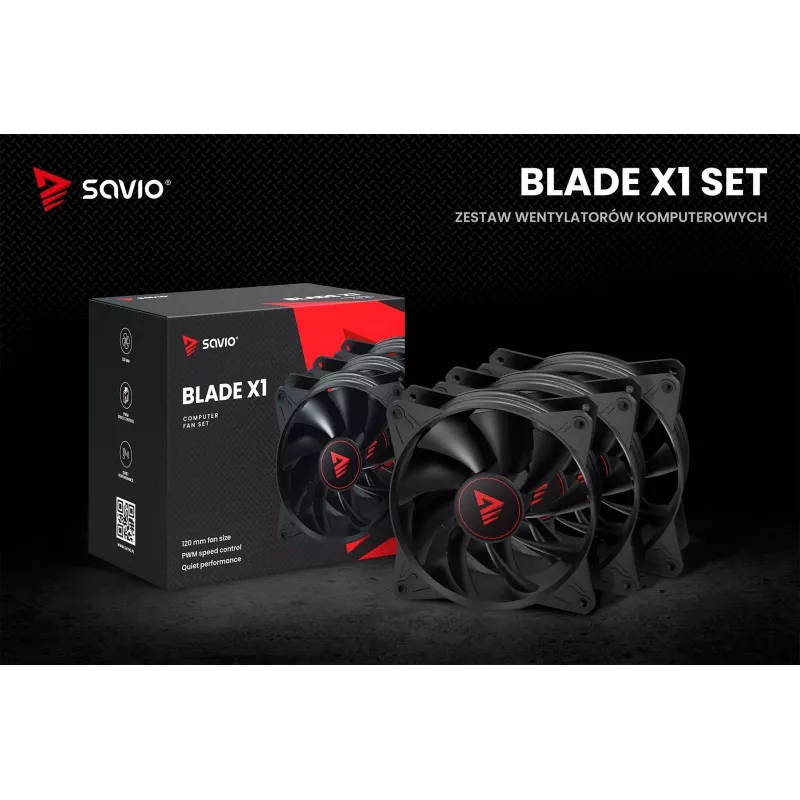 All-in-one liquid cooler SAVIO BLADE SET 120 mm fan 1800 RPM 32 sone Black