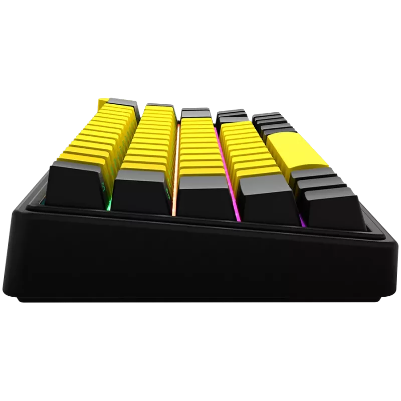 Mechanical gaming keyboard LORGAR KBP70MW 65% Black Yellow EN layout