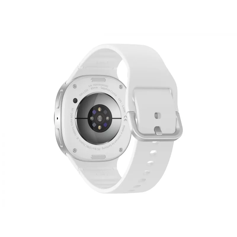 Samsung Galaxy Watch 8 3.3 cm (1.3 inch) AMOLED 40 mm Digital 438 x 438 pixels Touchscreen 4G Silver Wi-Fi GPS (satellite)