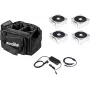 LED flat light set EUROLITE 20000444 — 4× battery-powered IP panels with charger and soft bag