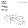 Cama EF LUCCA TV cabinet 180x40x59 cashmere