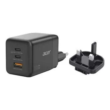 Acer Power Supply - PPS- and GaN-Technologie - 100 Watt - PD 3.0 - 3 Output Ports (USB, 2 x USB-C)