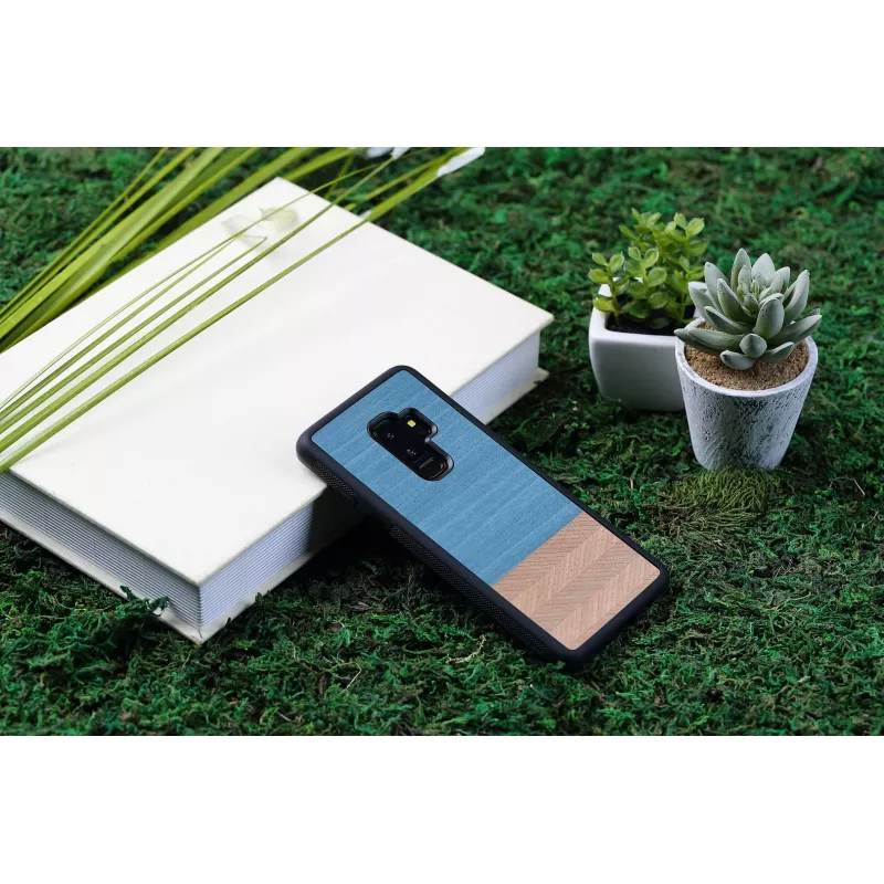 Smartphone case man and wood for Samsung Galaxy S9 Plus — denim black