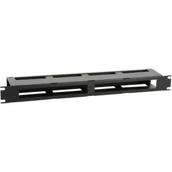 Cable management panel LOGON RAO420BL 1U Black 19 inch