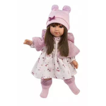 Doll Llorens Sara 35 cm — realistic vinyl head and soft fabric body