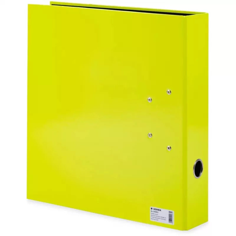 Ring Binder HERMA 20063 A4 Yellow Round Ring 70mm Storage