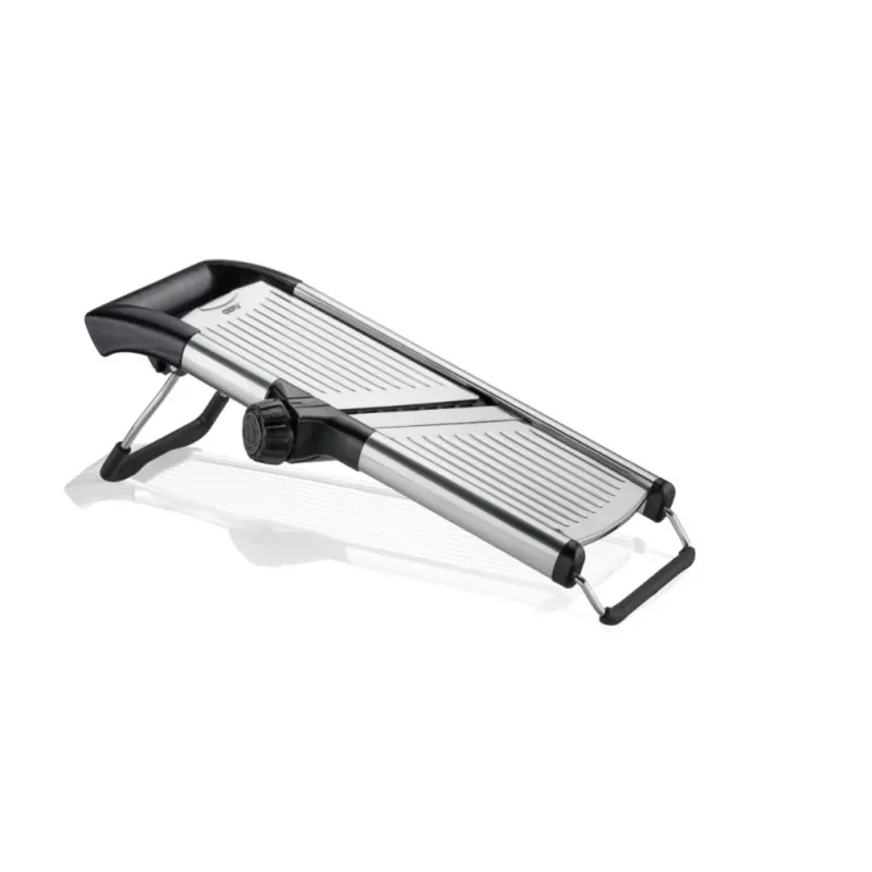 Food slicer GEFU VOLARI G-89541 with stainless steel blades, 1–9 mm slice thickness, compact design