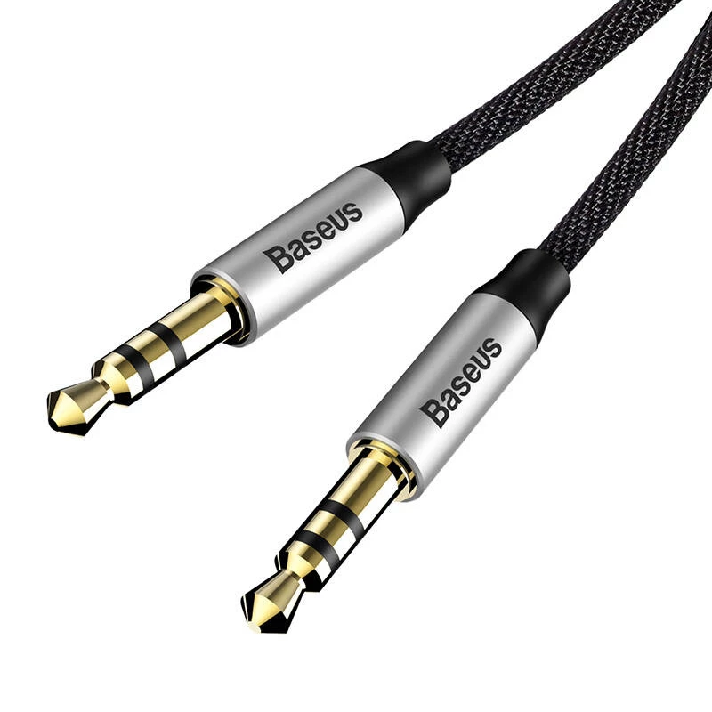 Baseus Yiven Audio Cable Cable 3.5 male Audio M30 1.5M Silver+ Black