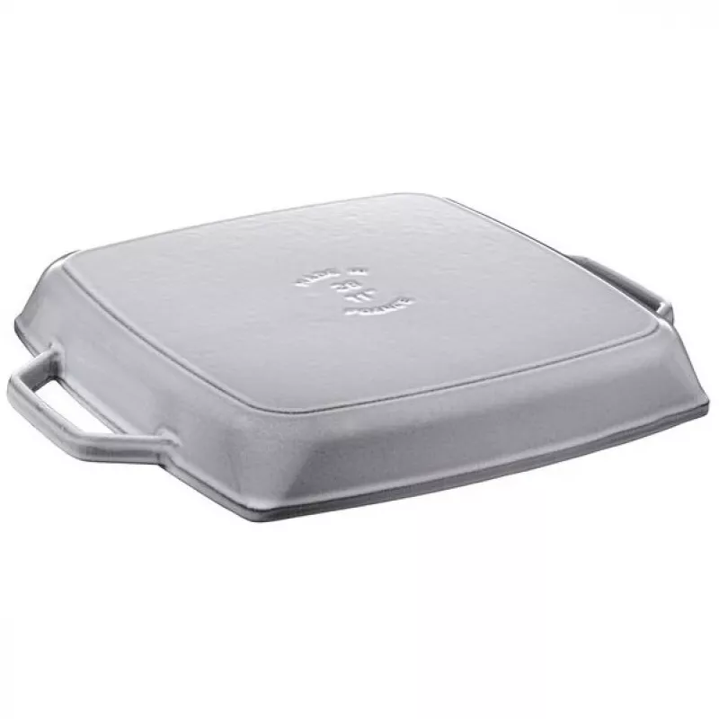 Grill Pan Staub 40511-684-0 Square 28 cm, Induction-compatible, Graphite Grey