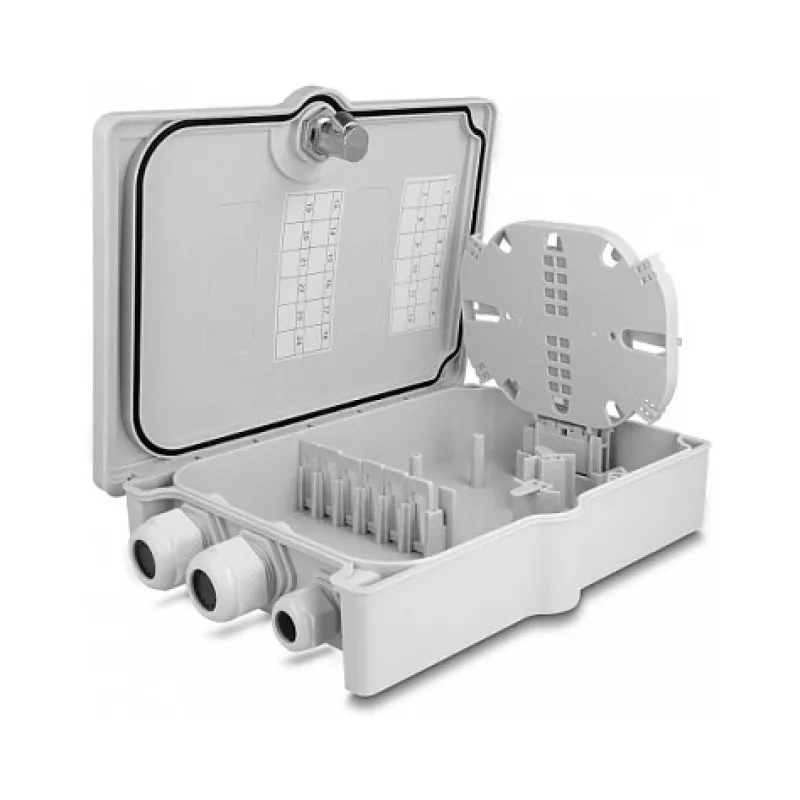 DeLOCK Fiber Optic Distribution Box 6 Port IP55 Waterproof Grey