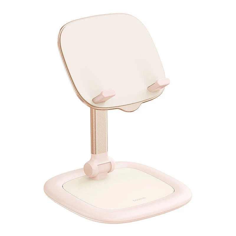 Tablet phone stand Baseus Seashell Series Pink — adjustable height, lightweight