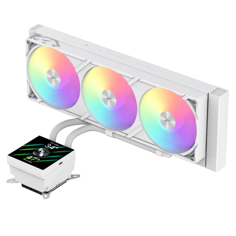 Gamemax CPU Liquid Cooler | GLACIER 360 LCD WH | Intel, AMD
