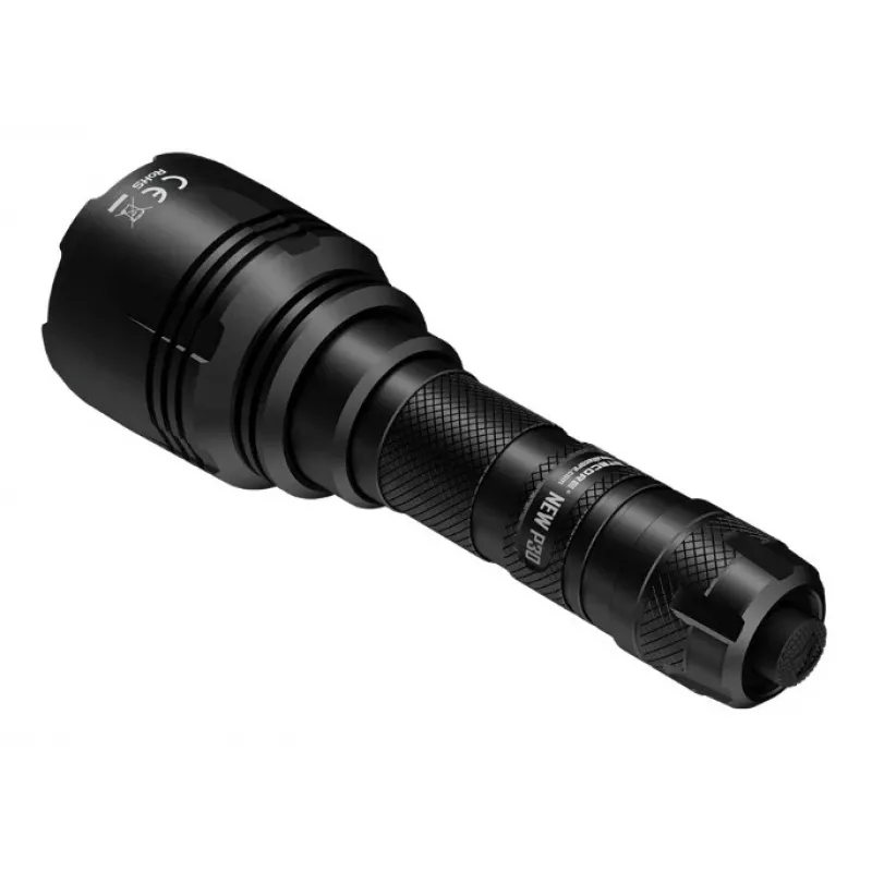 Hunting flashlight Nitecore NEW P30 — 1000 lm, 5000 mAh, USB rechargeable, IP68, aluminum, 155.5 mm, 158.5 g