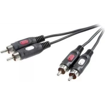 SpeaKa Professional RCA Audio Connection Cable [2x RCA-Plug - 2x RCA-Plug] 1.50 m Black (SP-7869764)