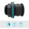 tank connector Push IN, G 1 and G 3/4 (black, for Wall Thicknesses of 2-10mm)