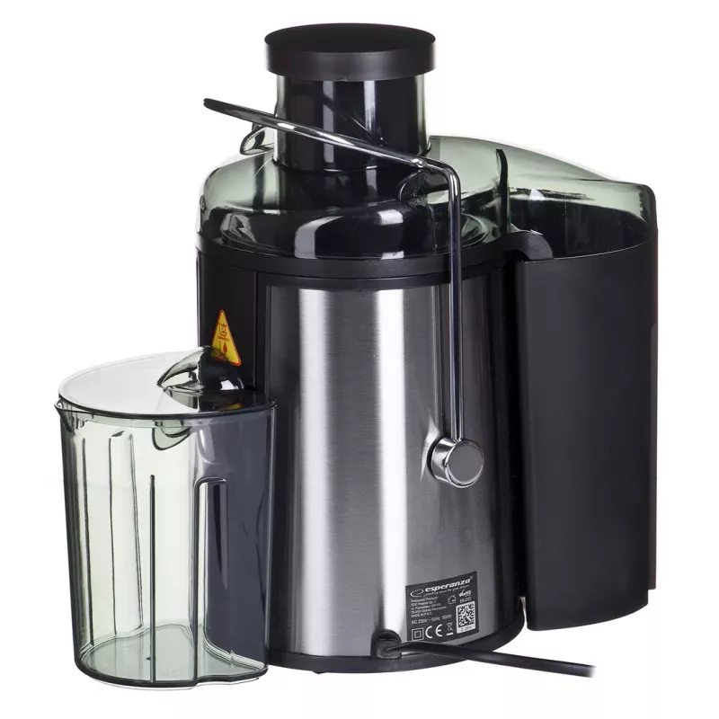 Juice maker ESPERANZA EKJ002 — 500 W, 0.45 L juice container, 1.5 L pulp bin, stainless steel/black