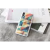 Protective smartphone case iKins for iPhone XS/S mosaic white – hard back, decorative mosaic pattern