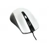 Wired ambidextrous optical mouse GEMBIRD MUS-4B-01-BS, USB Type-A, 1200 DPI, 4 buttons, black/silver