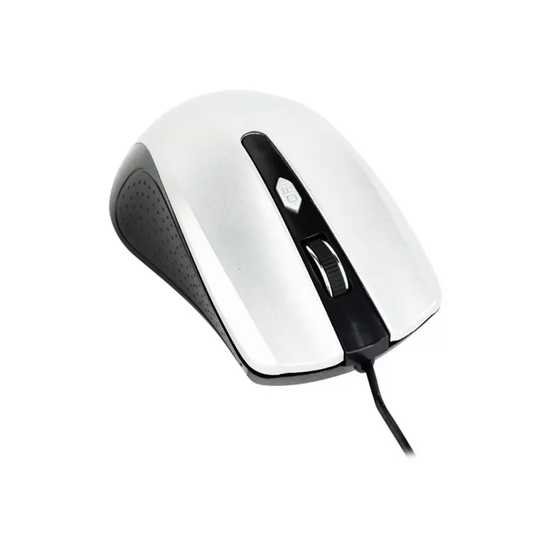 Wired ambidextrous optical mouse GEMBIRD MUS-4B-01-BS, USB Type-A, 1200 DPI, 4 buttons, black/silver