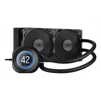 All-in-one liquid cooler Corsair Nautilus 240 RS LCD 12 cm Black