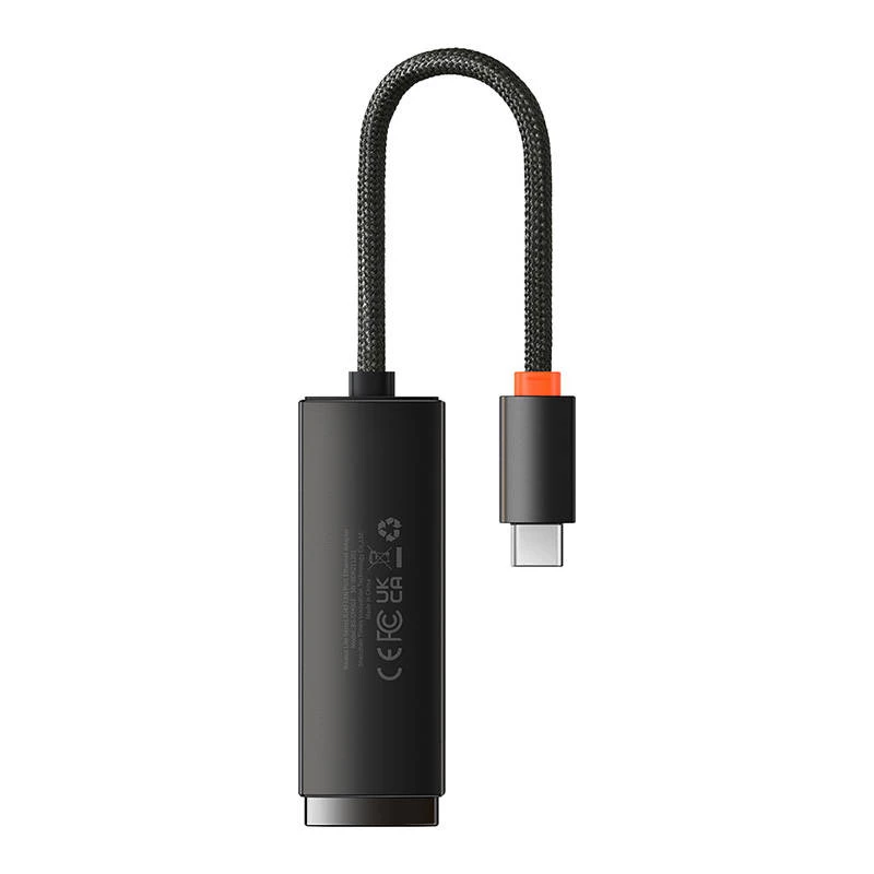 Network adapter Baseus Lite Series USB-C to RJ45 (black)