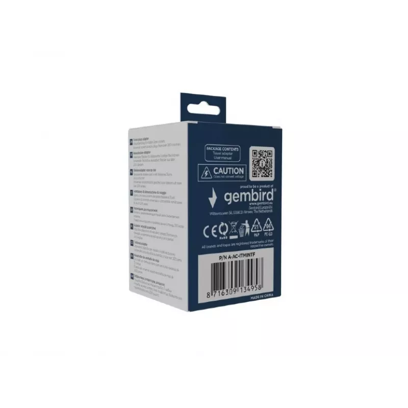 Power adapter GEMBIRD A-AC-ITMINTF 10A — World to Italy plug converter